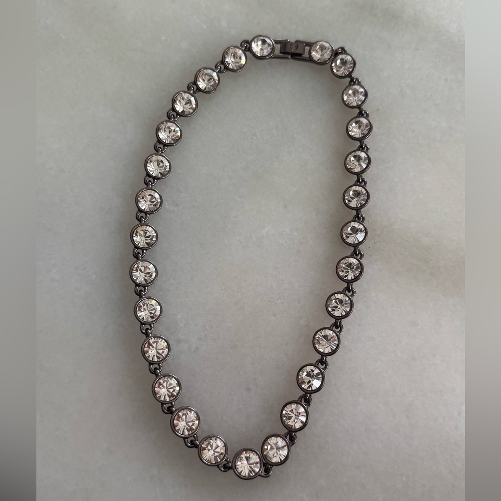 Givenchy Gun Metal Necklace EUC